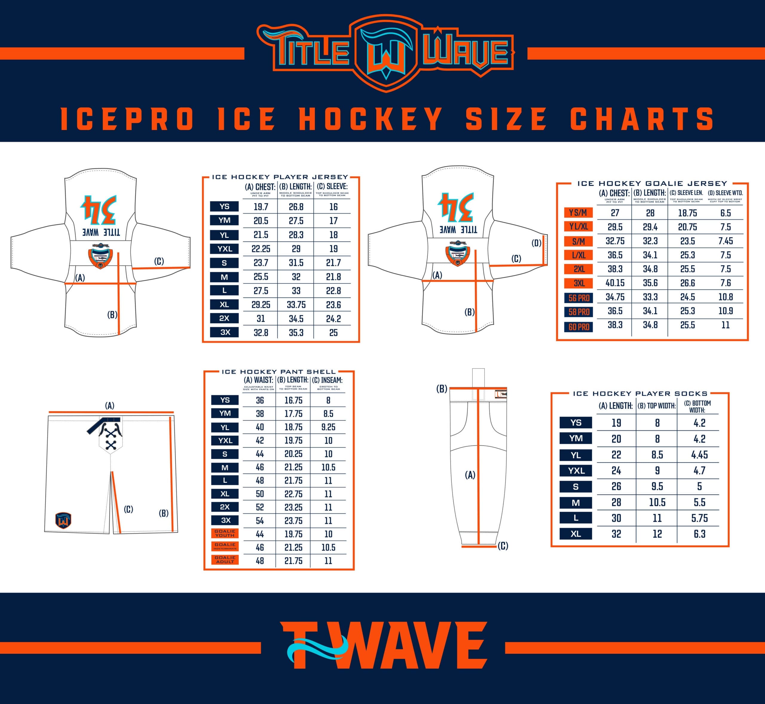 TW SIZING CHART - Ice Hockey
